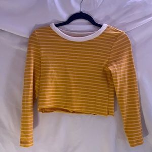 Yellow and white striped longsleeve